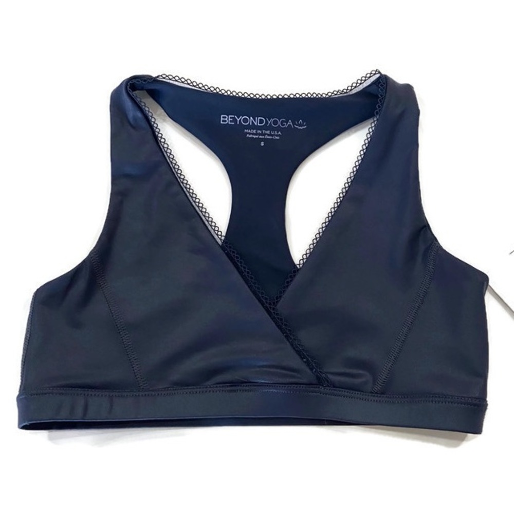 Beyond Yoga Pearlized Ride It Bra - S - Navy